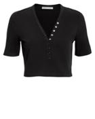 T By Alexander Wang Alexanderwang.t Snap Detail Crop Top Black P