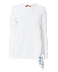 No. 21 Lace Inset Sweater