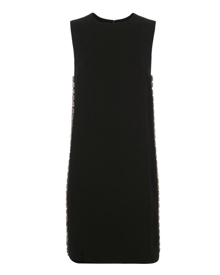 Victoria Victoria Beckham Victoria, Victoria Beckham Crystal-embellished Shift Dress Black 8