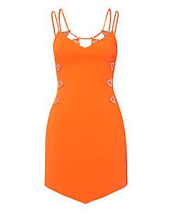 David Koma Silver-tone Metal Embellished Dress