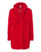 Apparis Sophie Red Faux Fur Coat Red S