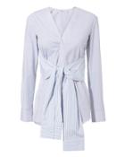 T By Alexander Wang Tie Front Shirting Top Multi 6