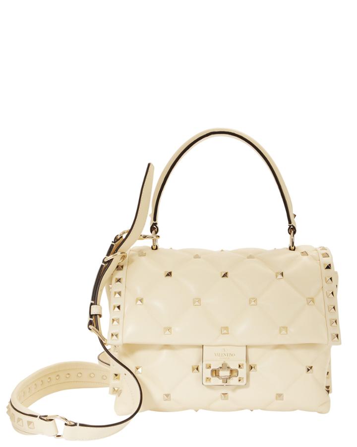 Valentino Garavani Candystud Shoulder Bag Ivory 1size