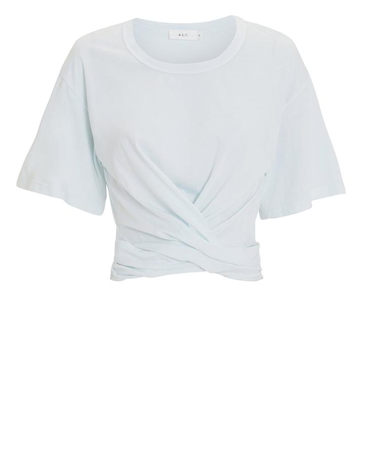 A.l.c. Jules Twist Front Blue T-shirt Light Blue P