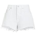 Agolde Parker Cut-off Denim Shorts White Denim 25