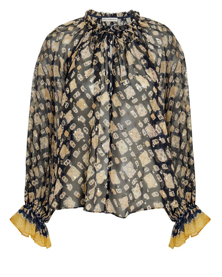 Ulla Johnson Nailah Blouse Navy Zero