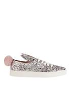 Minna Parikka Faux Fur Pom Glitter Sneakers