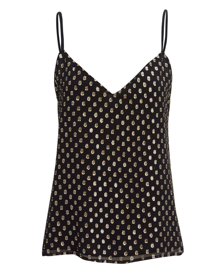 L'agence Jane Metallic Dot Cami Black/gold S