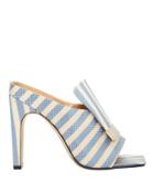Sergio Rossi Portofino Striped Sandals Blue 39