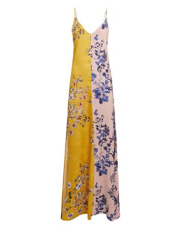 Tatjana Anika Asni Maxi Dress Mustard/floral/pale Pink M