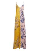Tatjana Anika Asni Maxi Dress Mustard/floral/pale Pink M