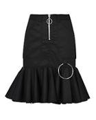 Marques Almeida Ring Detail Peplum Skirt