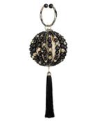 Rosantica Beaded Tassel Clutch Black/beads 1size