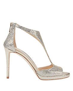 Jimmy Choo Lana Glitter T-strap Platform Sandals