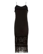 Adam Lippes Lace Inset Cami Dress: Black