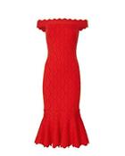 Jonathan Simkhai Diamond Knit Trumpet Dress