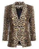 Veronica Beard Empire Leopard Jacket Brown Zero