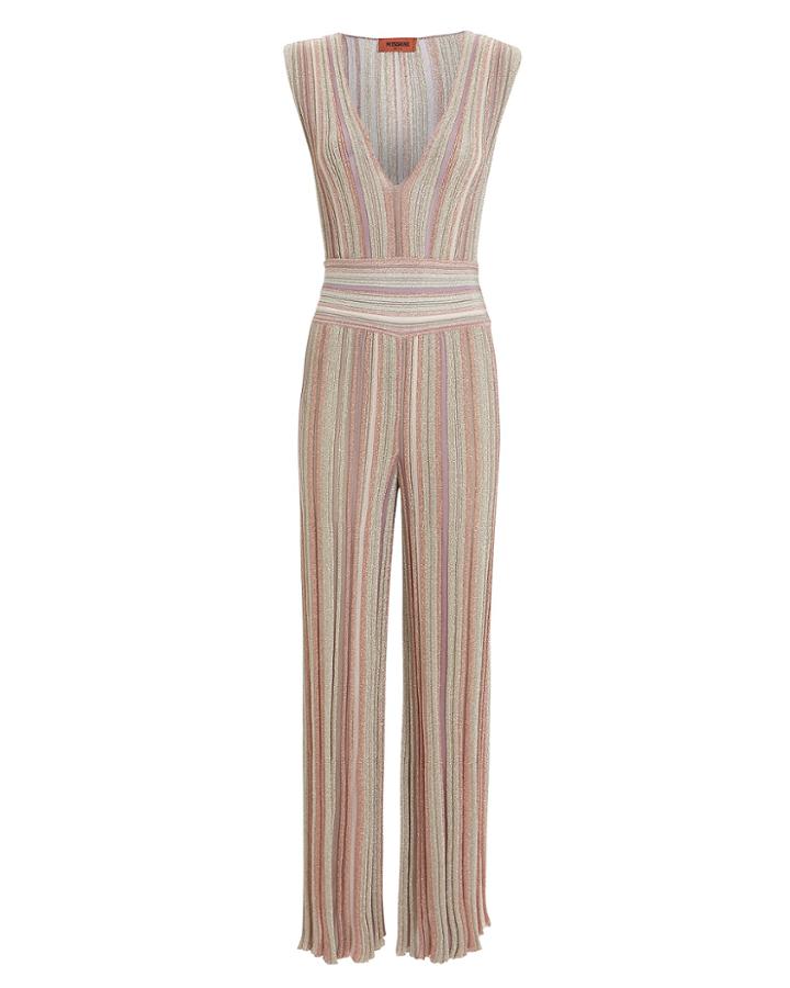 Missoni Lurex Stripe Jumpsuit Blush/stripe 42
