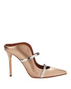 Malone Souliers Maureen Double Strap Gold Mules