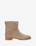 Rag & Bone Holly Flat Suede Moto Boot: Stone
