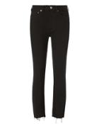 Re/done High-rise Ankle Crop Jeans Black 25