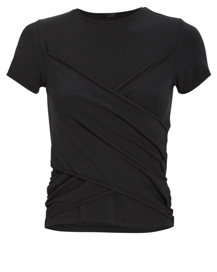 Atm Collection Atm Anthony Thomas Melillo Pima Cotton Twist T-shirt Black M
