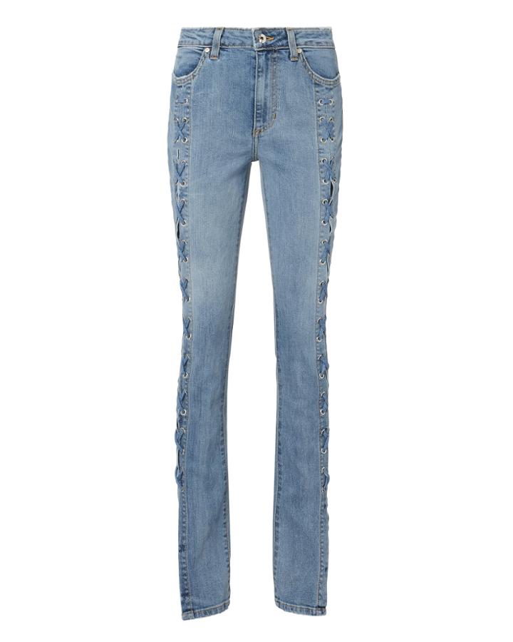 Jonathan Simkhai Lace-up Stovepipe Blue Jeans Blue-med 26