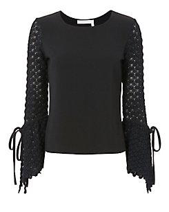 See By Chlo Flared Knit Sleeve Top