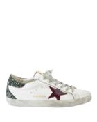 Golden Goose Superstar Green Glitter Back Low-top Sneakers White 38
