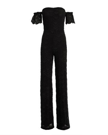 Nightcap Clothing Victorian Flutter Jumpsuit Black M