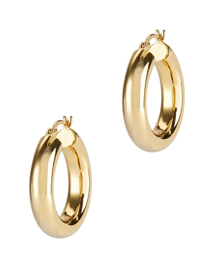 Argento Vivo Mini Hoops Gold 1size