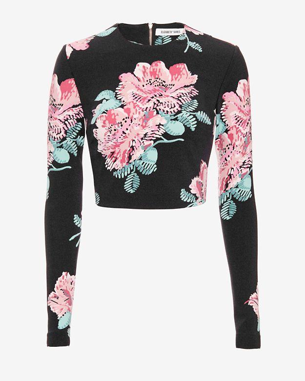 Elizabeth And James Polly Floral Print Crop Top