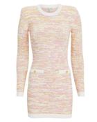 Torn Ronny Kobo Delta Tweed Mini Dress Yellow/white/tweed S