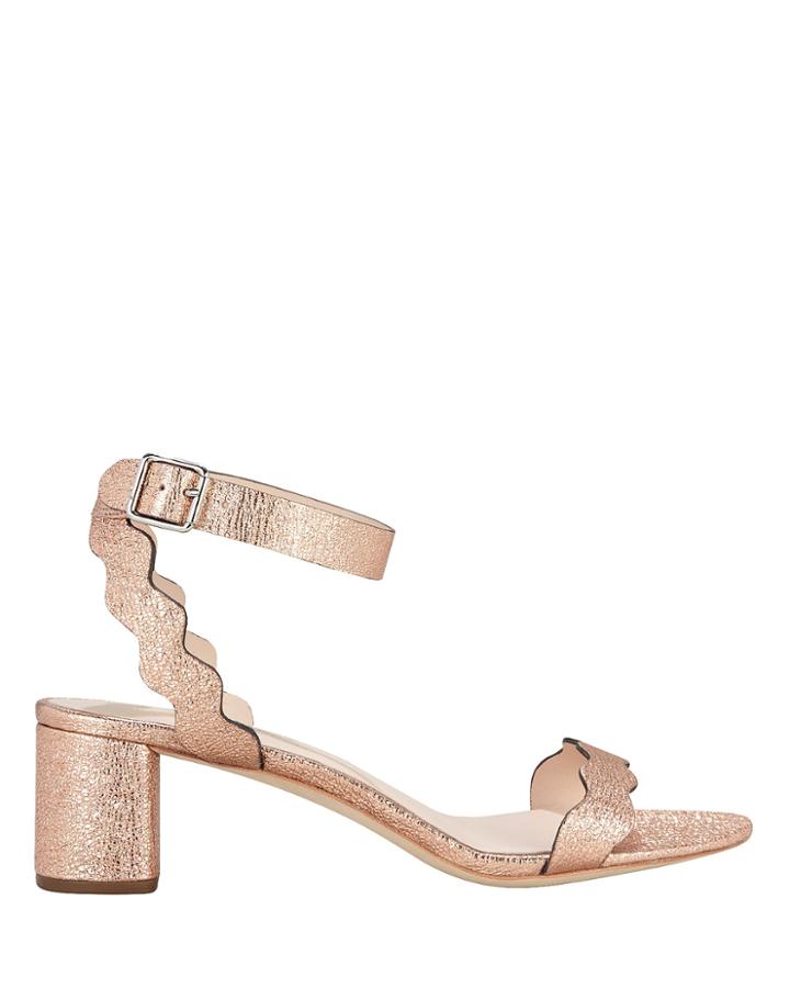 Loeffler Randall Emi Rose Gold Leather Sandals Rose Gold 6