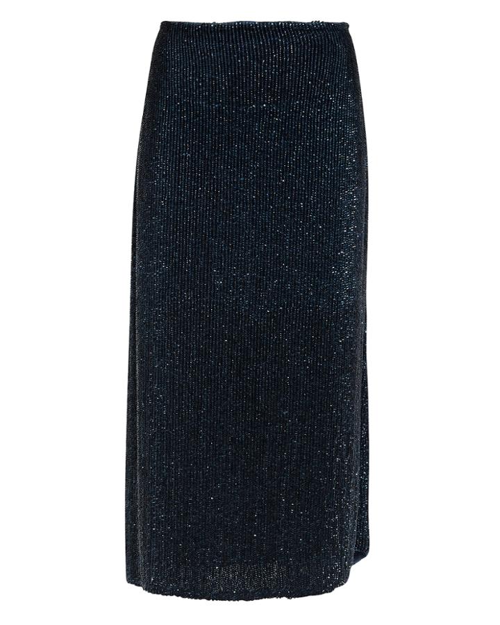 Retrofete Retrofte Veronica Sequin Midi Skirt Navy M