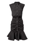 Veronica Beard Core Bell Ruched Dress Black 6