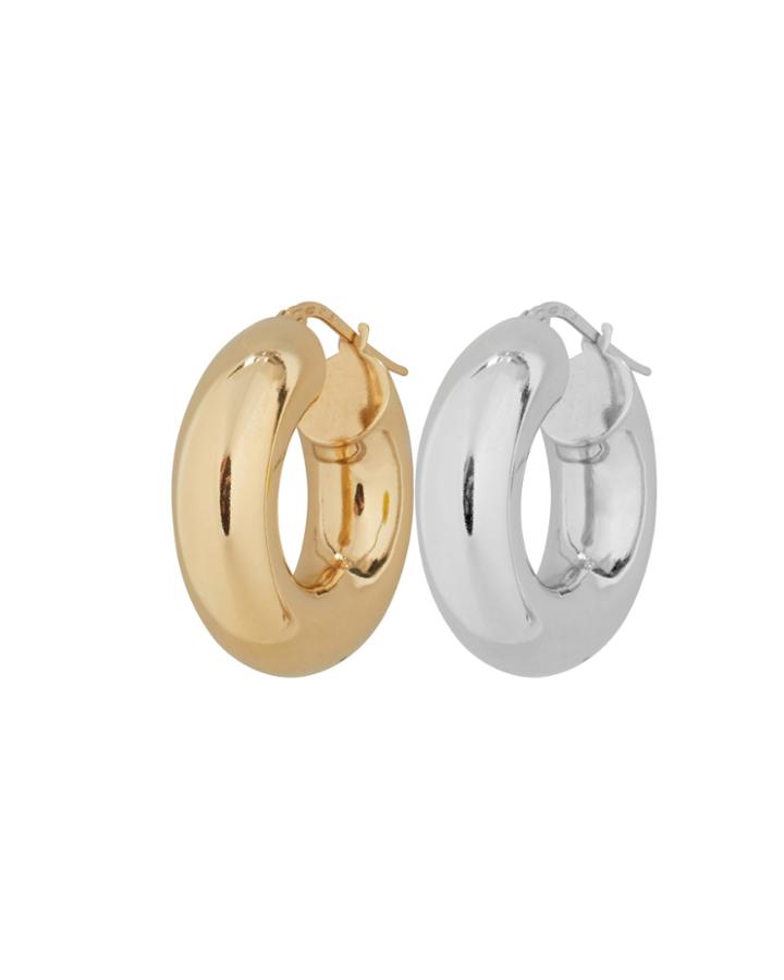 Argento Vivo Two-tone Interlocking Hoop Earring Gold/silver 1size