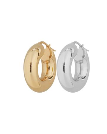 Argento Vivo Two-tone Interlocking Hoop Earring Gold/silver 1size