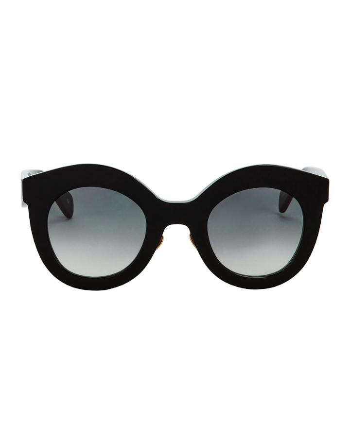 Kaleos Oversized Cat Eye Sunglasses Black 1size