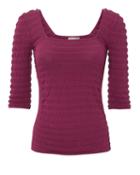 Torn Ronny Kobo Carmel Square Neck Top Purple P