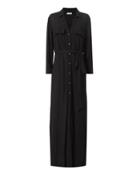 L'agence Black Maxi Shirtdress Black P