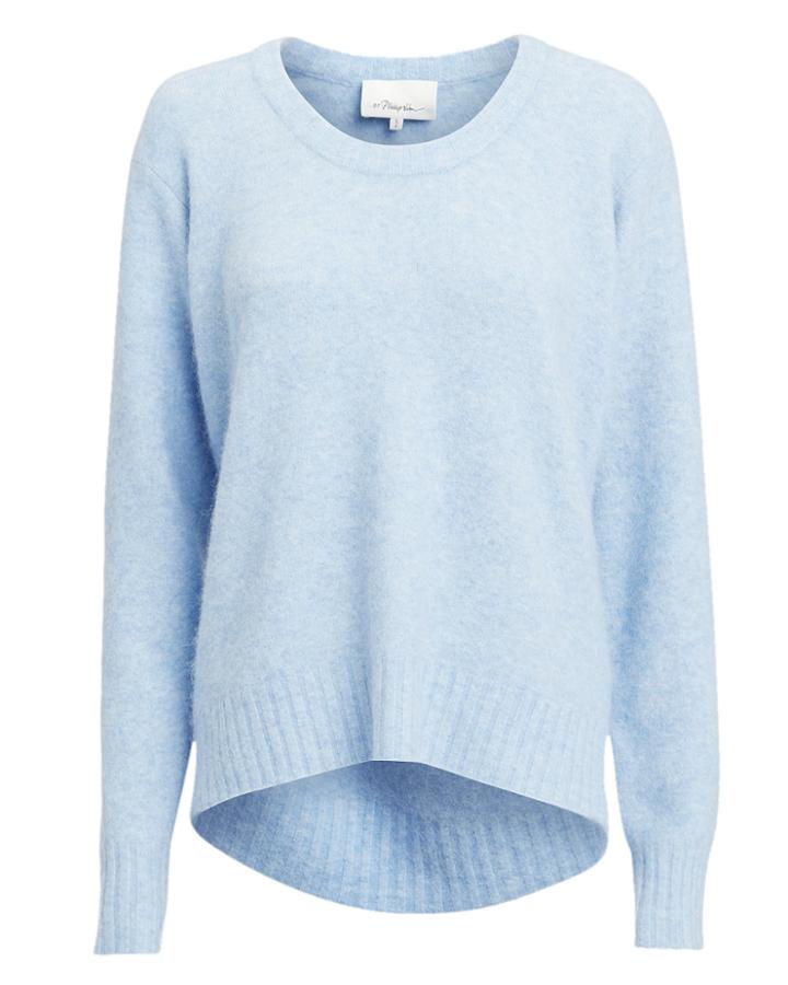 3.1 Phillip Lim Open Neck Blue Sweater Blue-lt P
