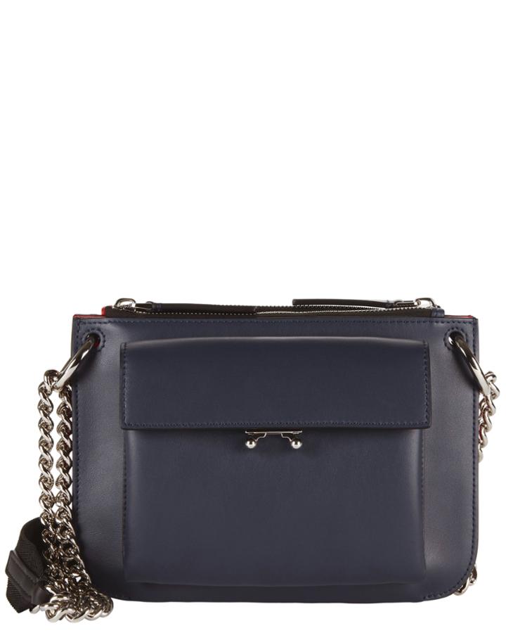 &quot;marni Bandoleer Chain Strap Double Clutch&quot;