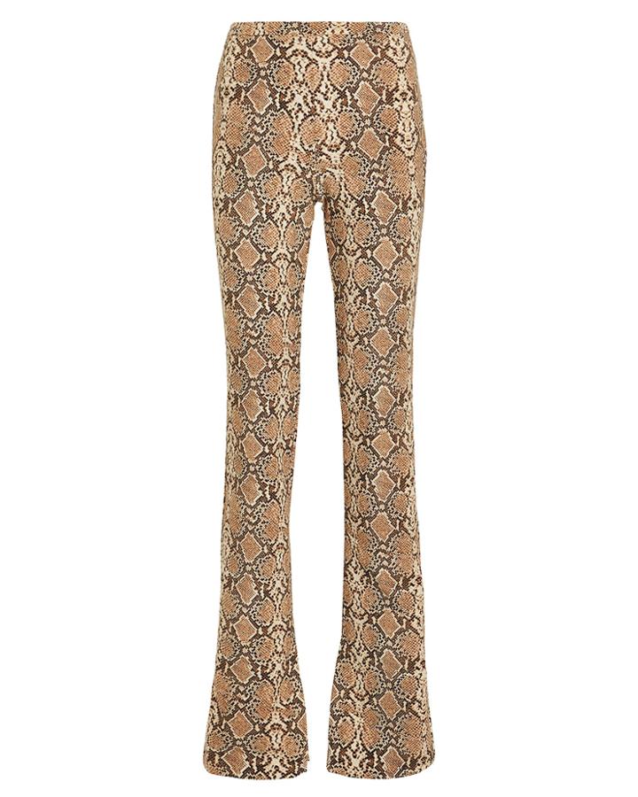 Anine Bing Cigarette Python Trousers Brown/python S