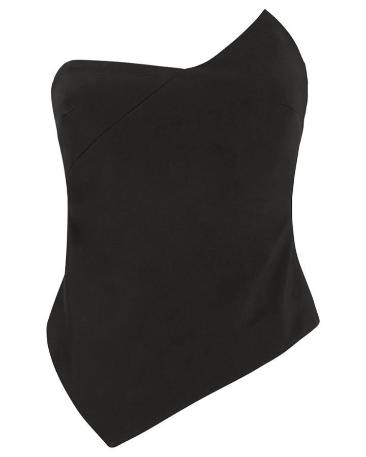 Cushnie Et Ochs Cushnie Strapless Asymmetrical Corset Top Black 8