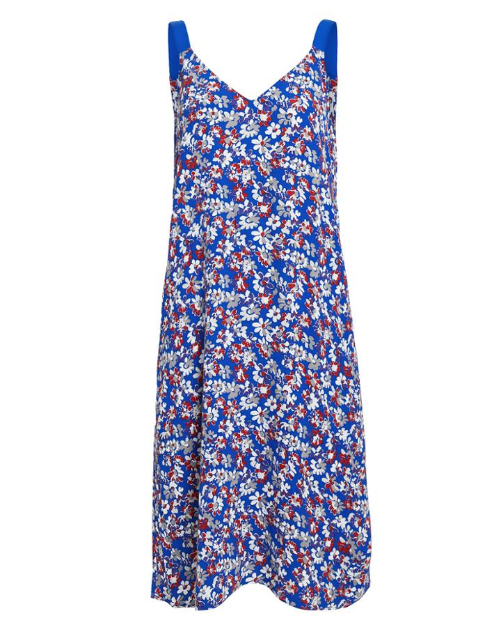 Rag And Bone Rag & Bone Zelda Floral Silk Dress Blue Floral P