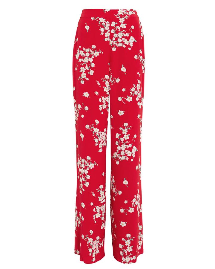 Exclusive For Intermix Intermix Fawne Silk Pants Red/floral P