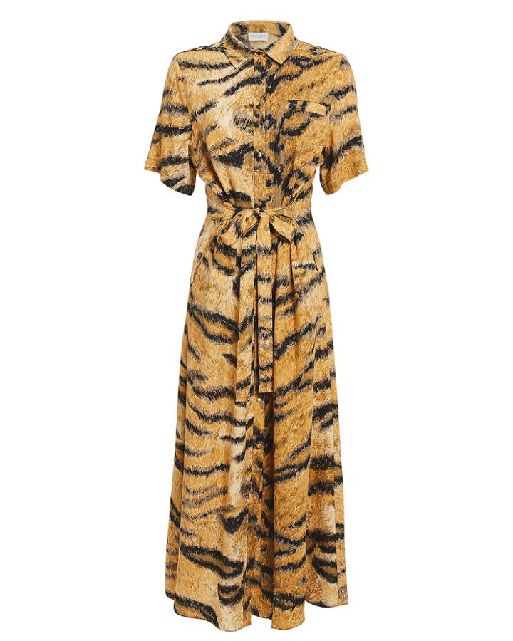 Hofmann Copenhagen Gabriella Golden Hour Shirtdress Orange/black 36