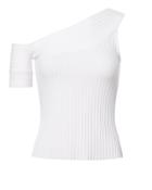 The Range Ribbed One Shoulder Tee White P