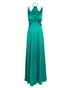 Cult Gaia Sabine Satin Cutout Gown Turquoise M
